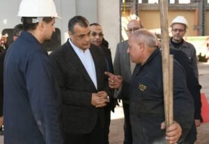 وزير الإنتاج الحربي يتفقد شركة حلوان للمسبوكات "مصنع 9 الحربي"