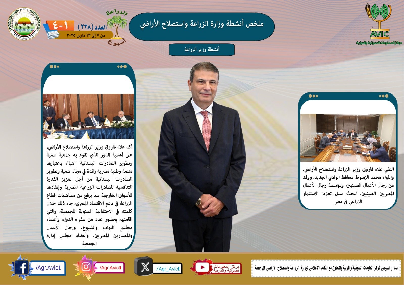 "بالانفوجراف" حصاد الزراعة في اسبوع