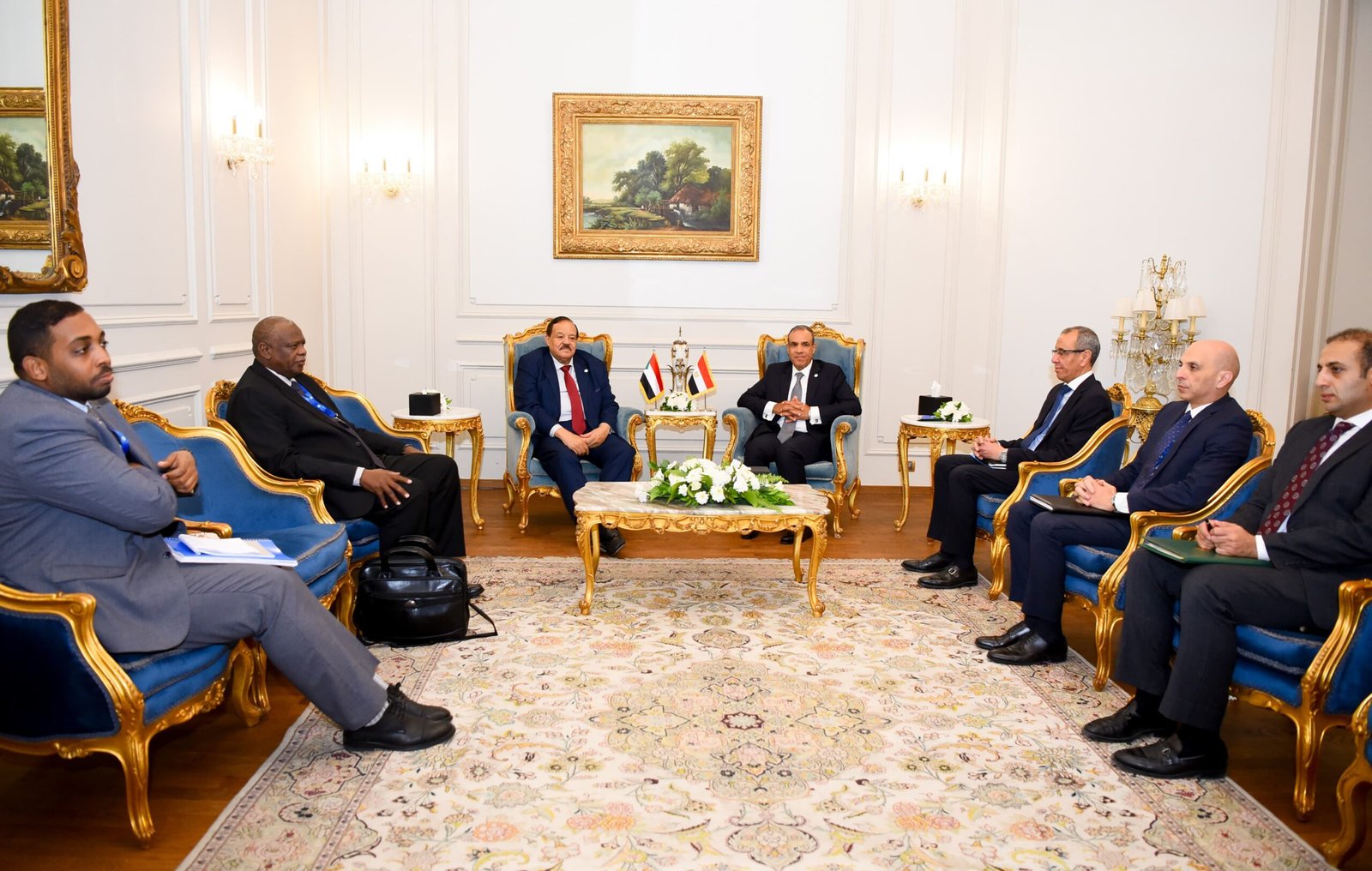 وزير الخارجية يستقبل نظيره السوداني