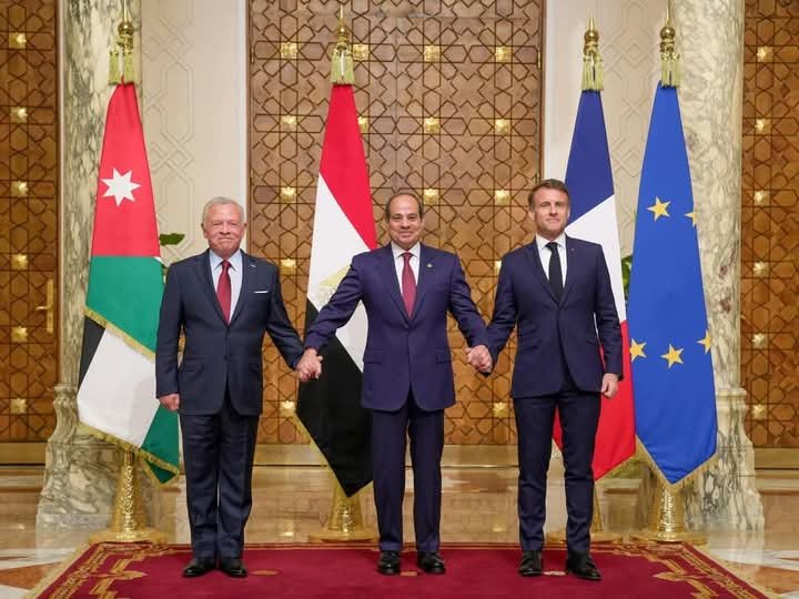 بيان مصري أردني فرنسي في ختام القمة الثلاثية