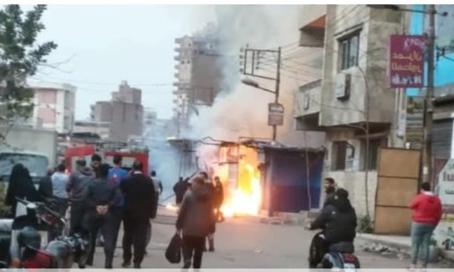 بداية اندلاع الحريق