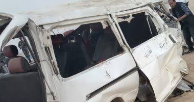 مصرع 3 أشخاص وإصابة 9 في حادث مروع بطريق إدكو بالبحيرة