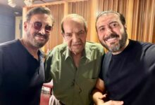 كاظم الساهر ونجله وسام واللواء مجدي مرسى جميل عزيز