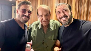 كاظم الساهر ونجله وسام واللواء مجدي مرسى جميل عزيز