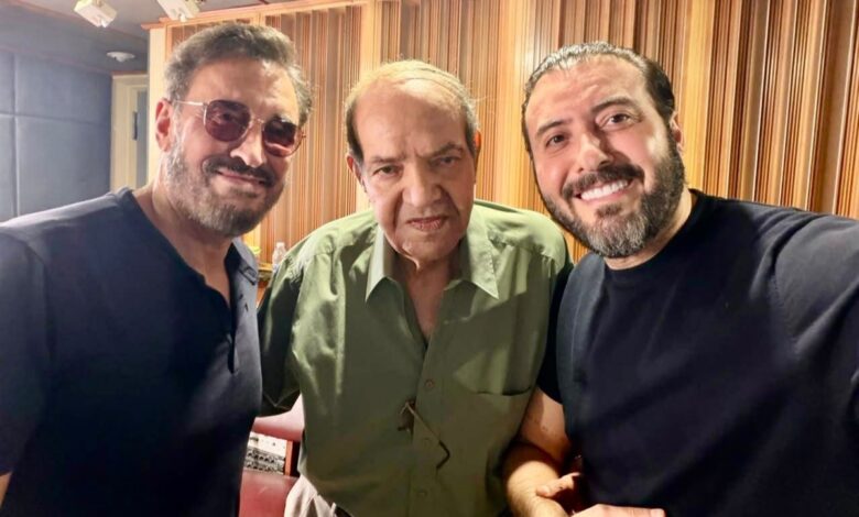 كاظم الساهر ونجله وسام واللواء مجدي مرسى جميل عزيز